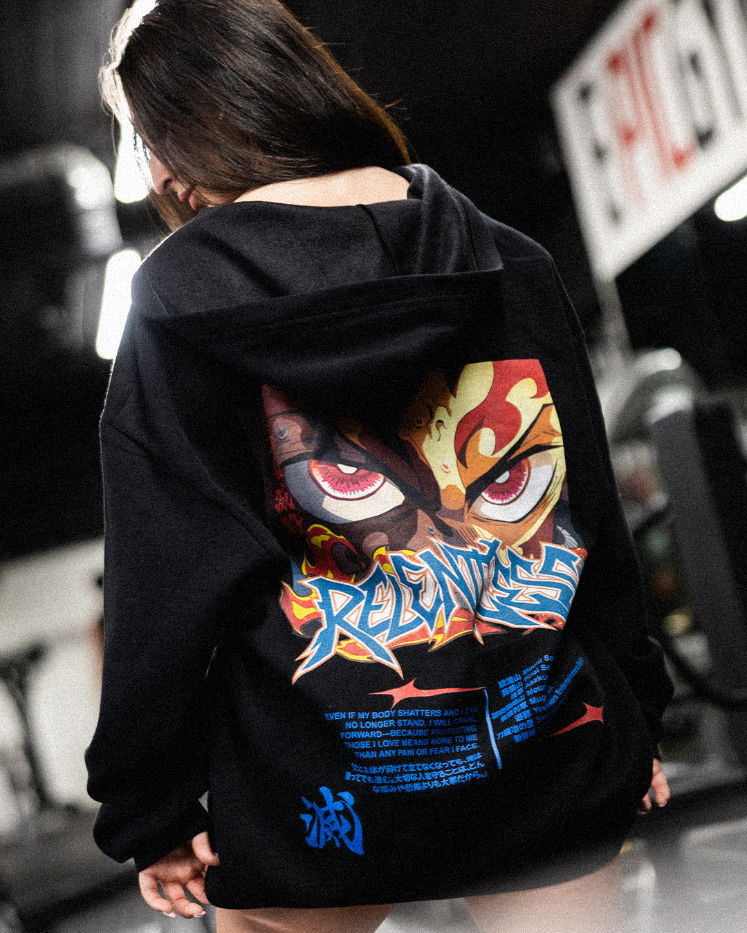 Model is wearing an XL FULL ZIP