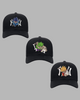 SAIYANS 6 PANEL SNAPBACK - 3 PACK