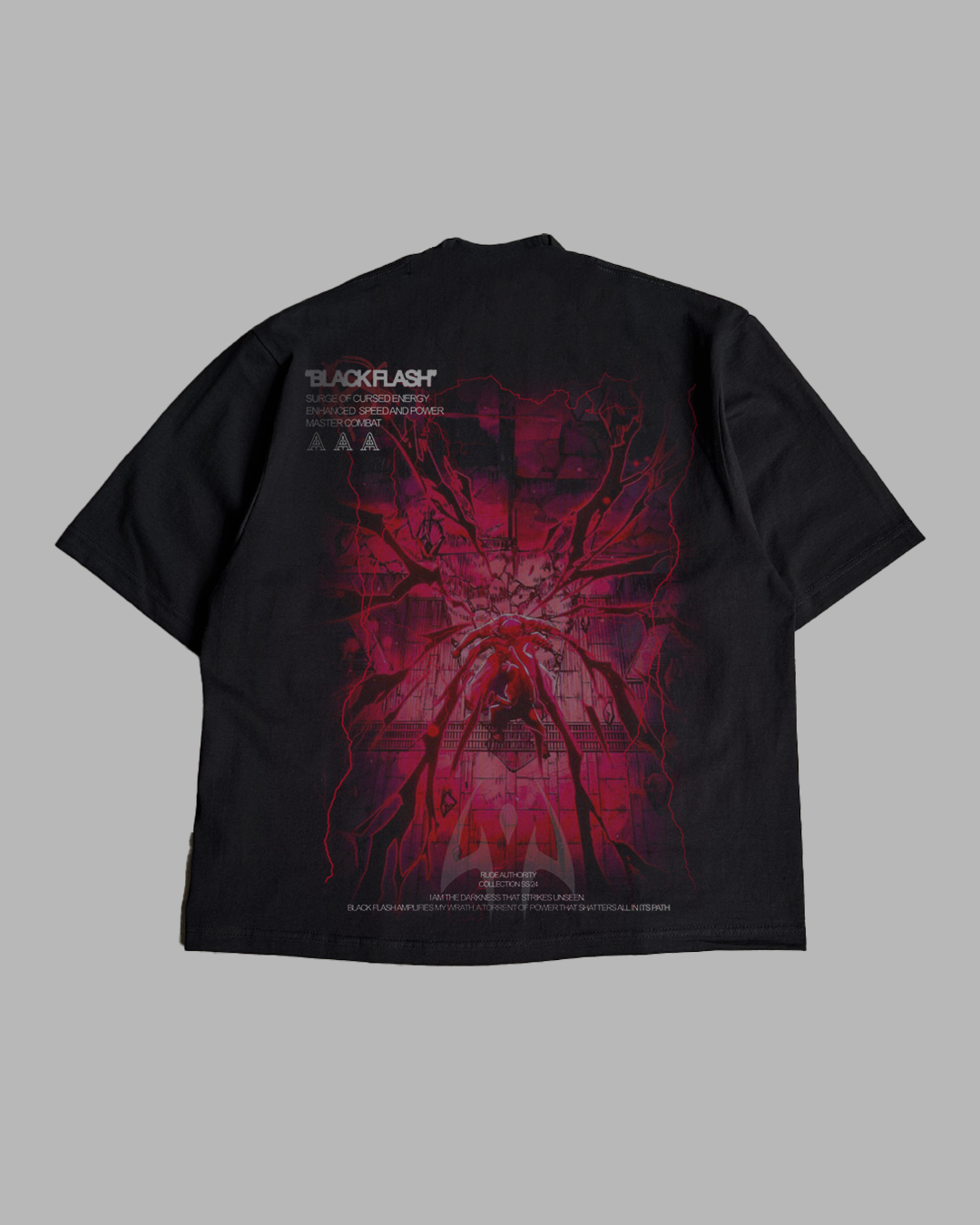 BLACK FLASH OVERSIZED TEE