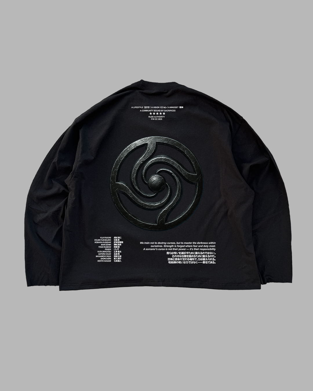 CURSED CREST 'PREMIUM' OVERSIZED LONG SLEEVE