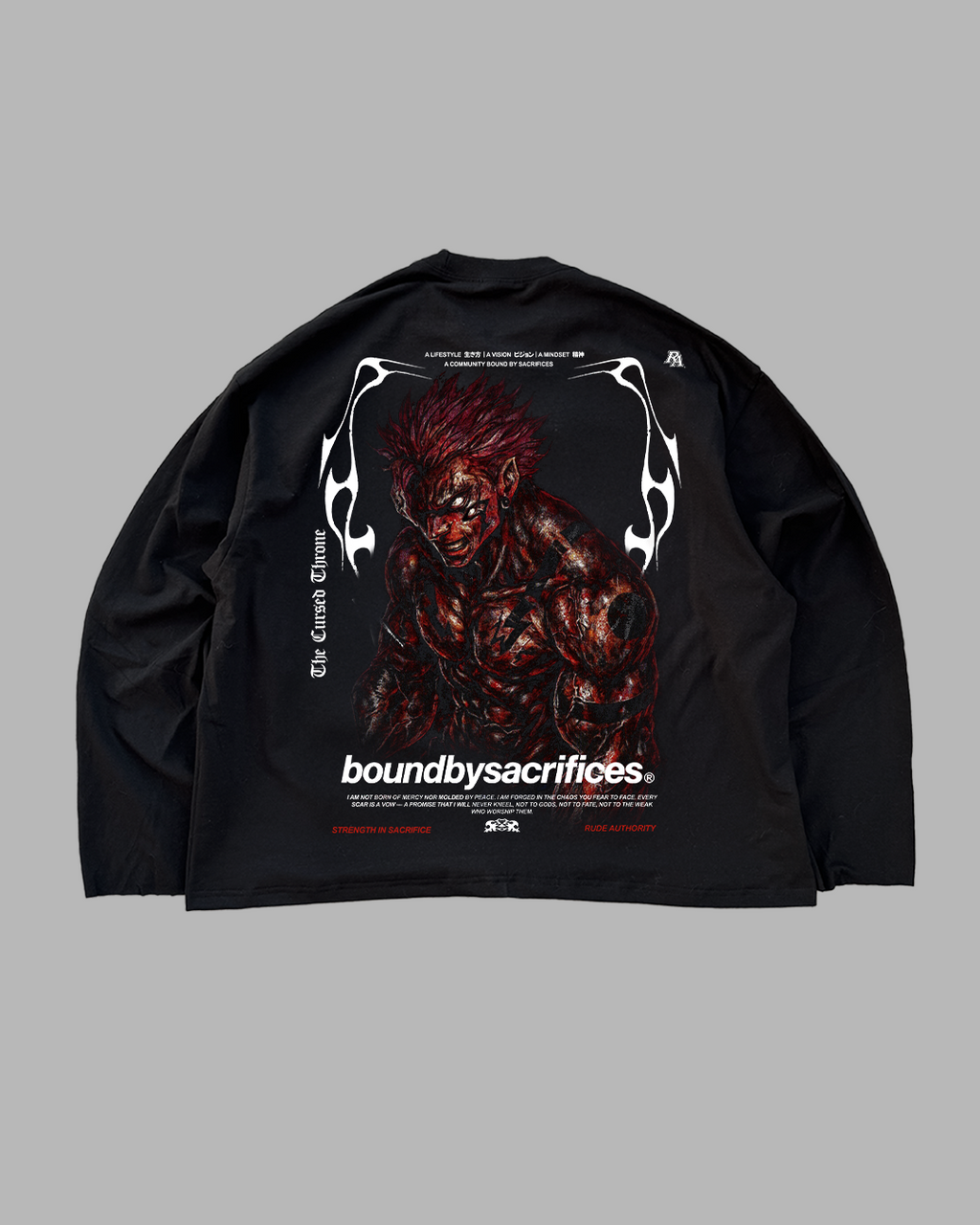 CURSED THRONE 'PREMIUM' OVERSIZED LONG SLEEVE