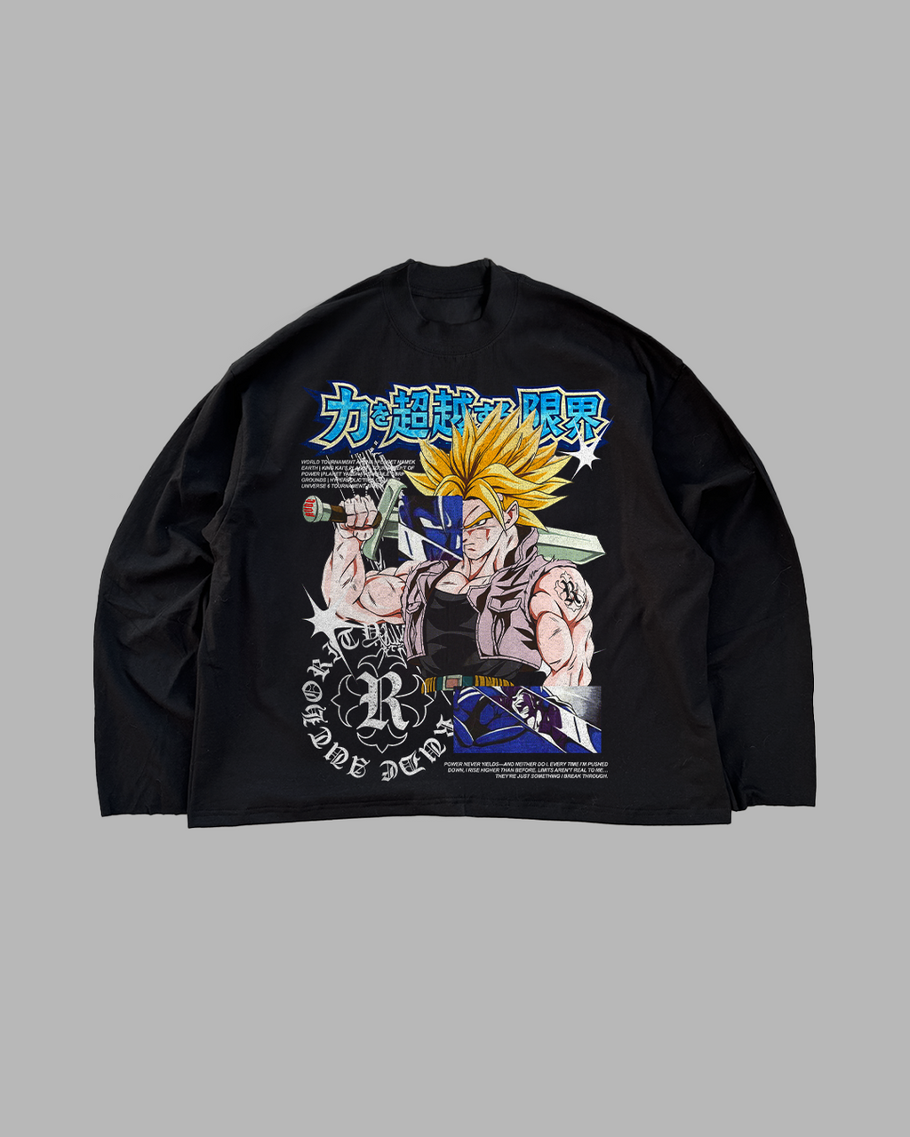 POWER NEVER YIELDS - OVERSIZED LONG SLEEVE