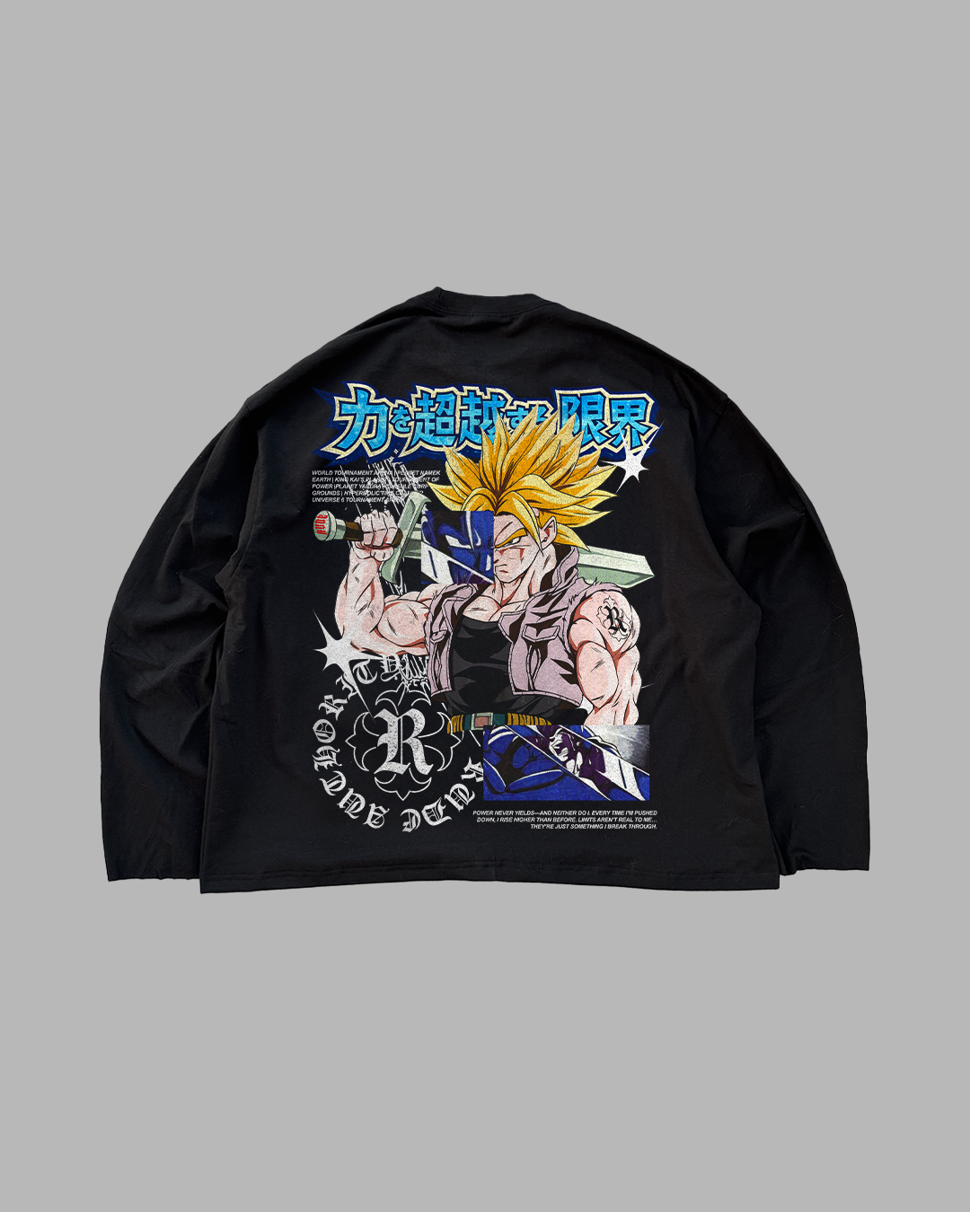 POWER NEVER YIELDS - OVERSIZED LONG SLEEVE