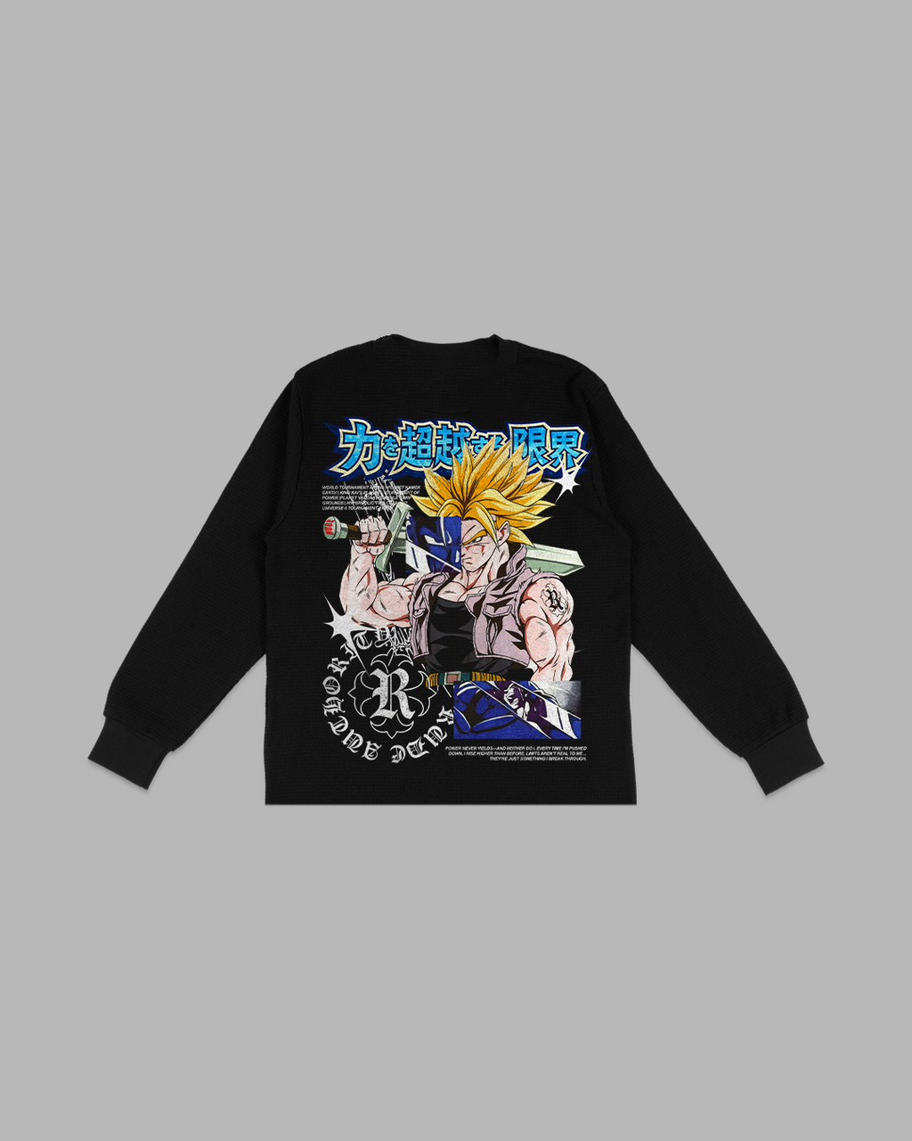 POWER NEVER YIELDS - OVERSIZED BOX FIT THERMAL SLEEVE