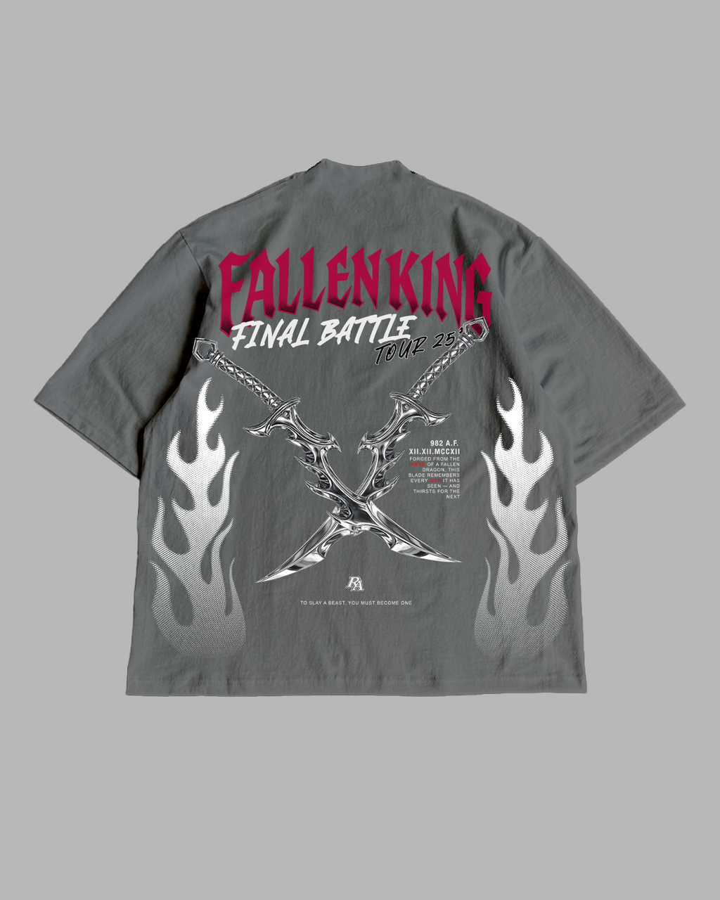 FALLEN KING PREMIUM OVERSIZED TEE