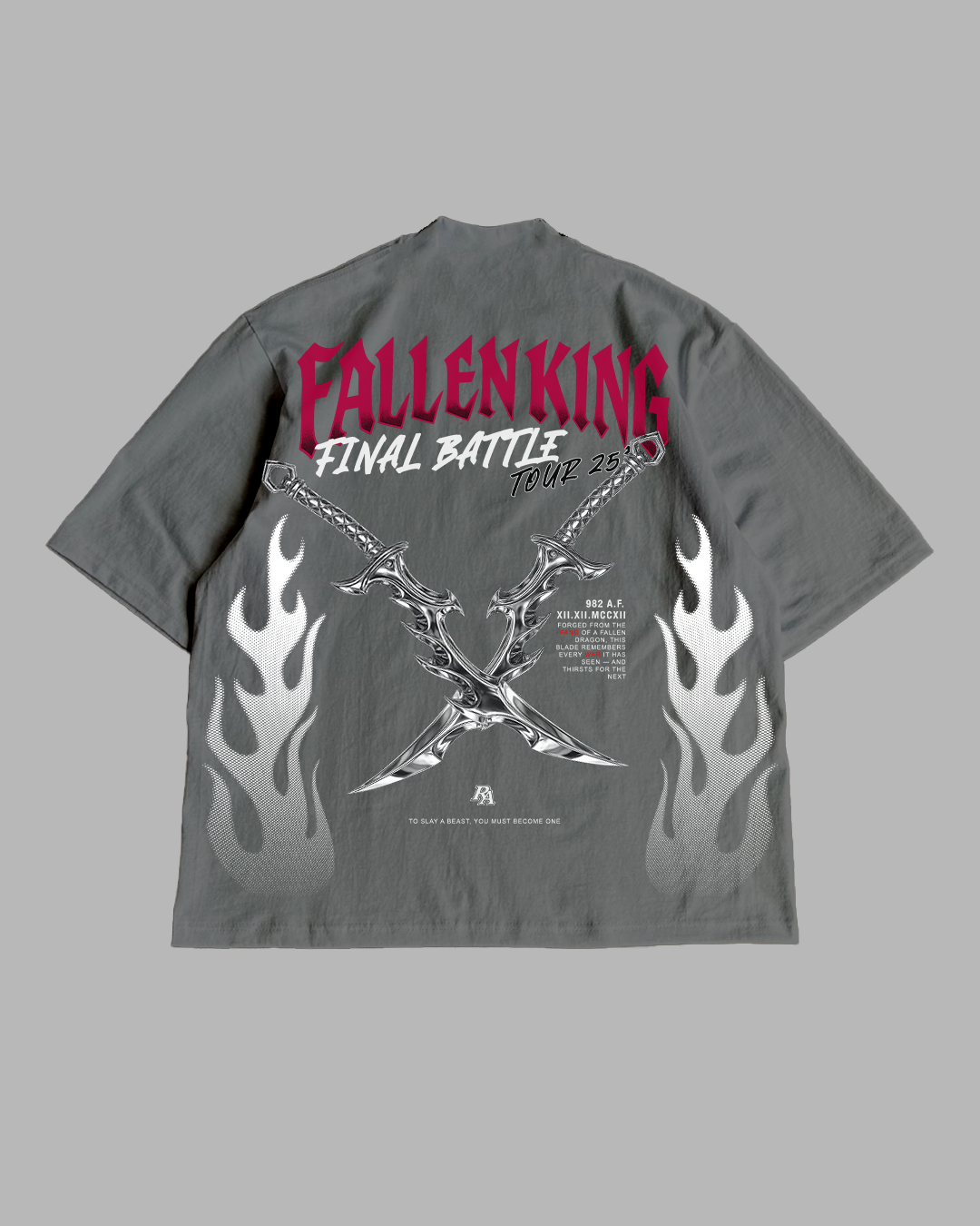 FALLEN KING PREMIUM OVERSIZED TEE