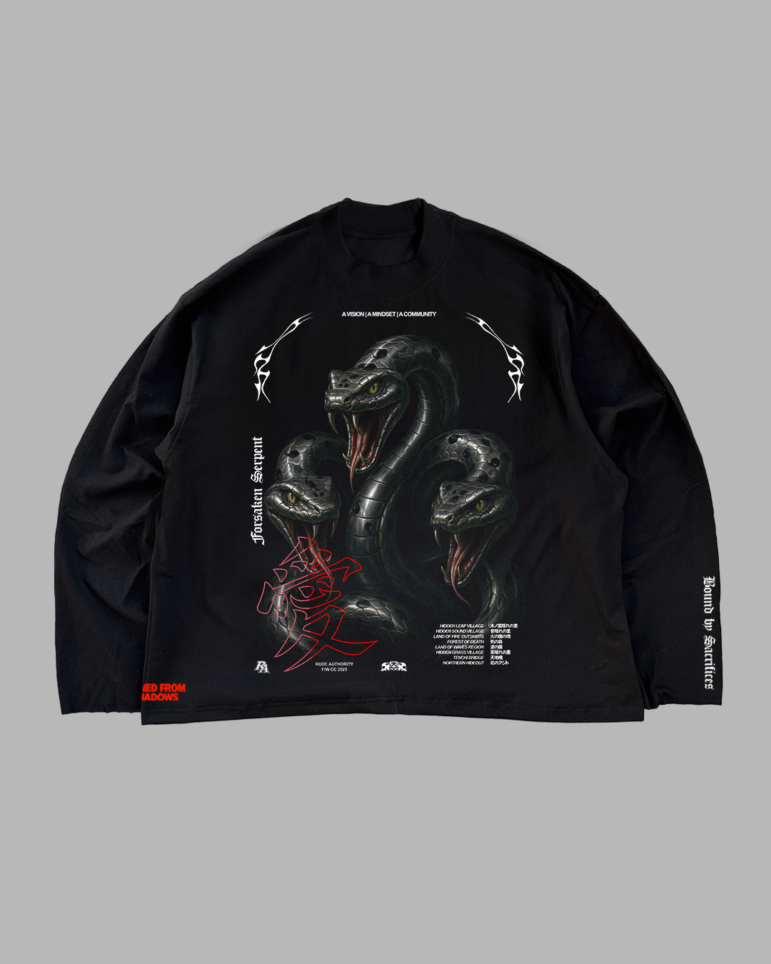 FORSAKEN SERPENT 'PREMIUM' OVERSIZED LONG SLEEVE