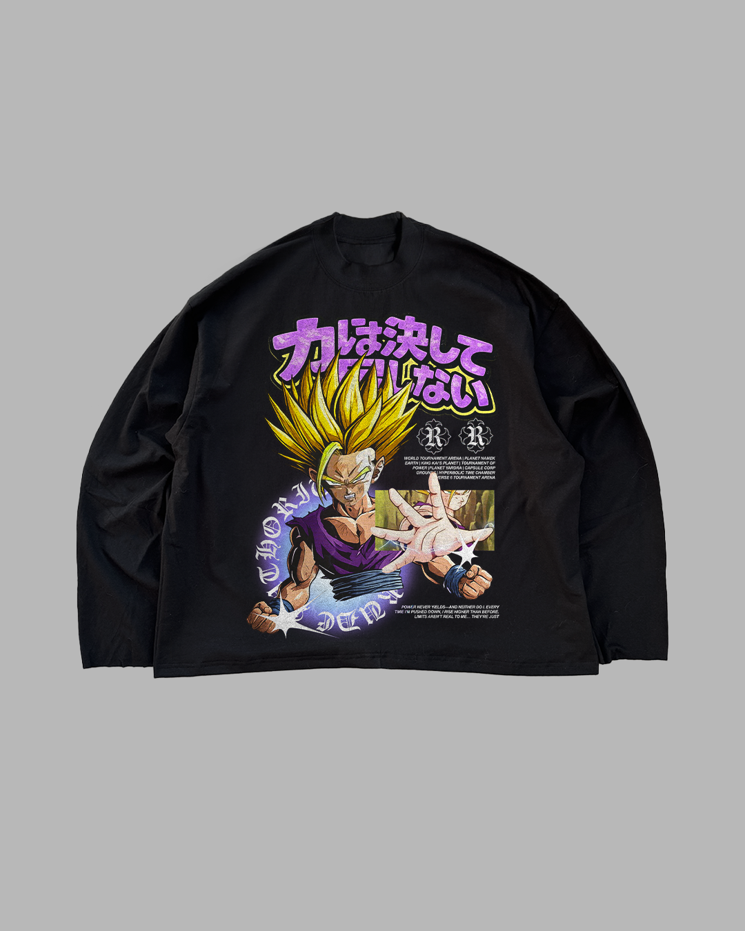 POWER NEVER YIELDS - OVERSIZED LONG SLEEVE