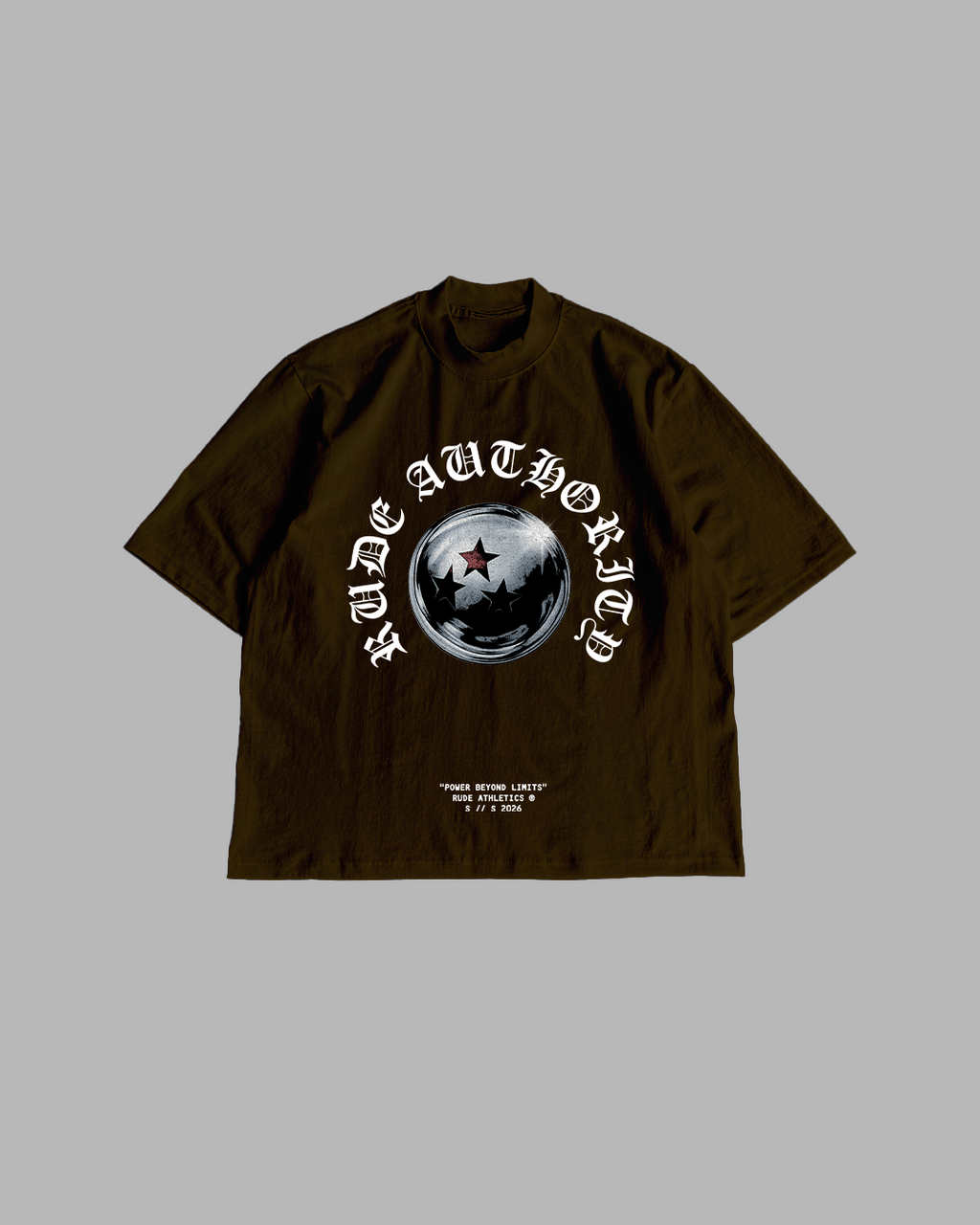 POWER NEVER YIELDS 'PREMIUM' OVERSIZED TEE