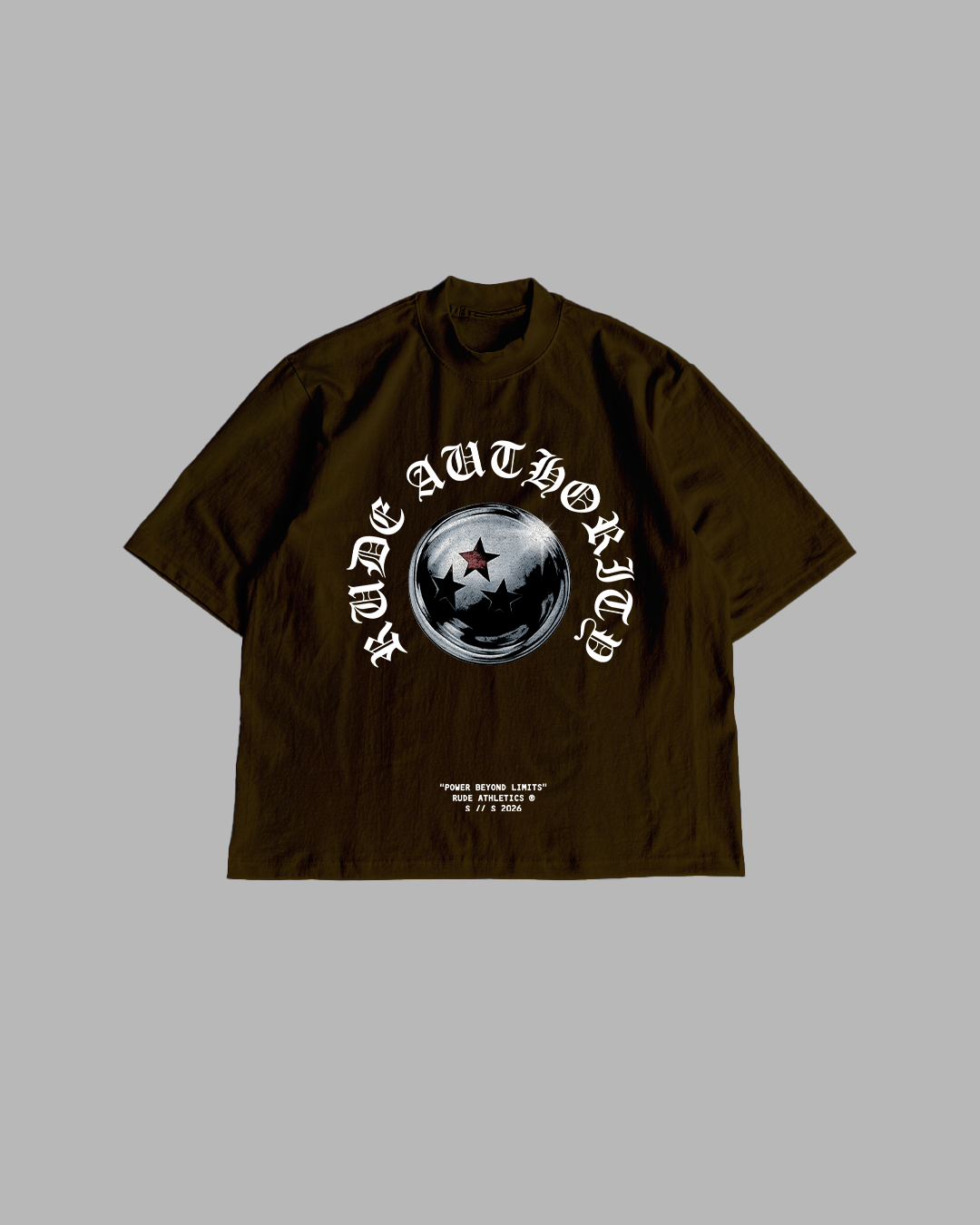 POWER NEVER YIELDS 'PREMIUM' OVERSIZED TEE