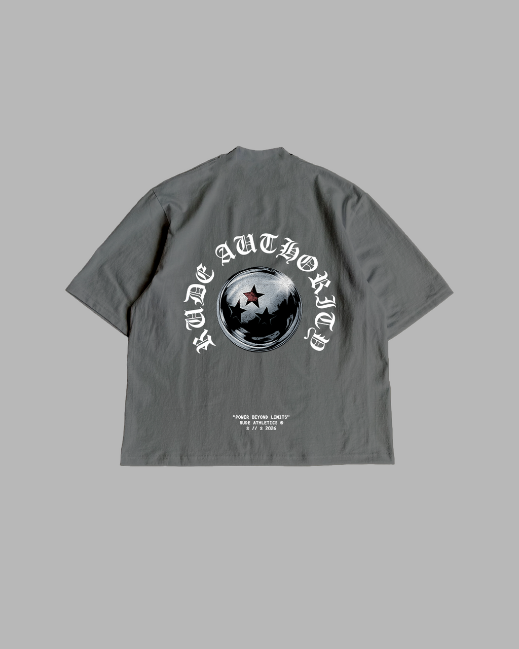 POWER NEVER YIELDS 'PREMIUM' OVERSIZED TEE