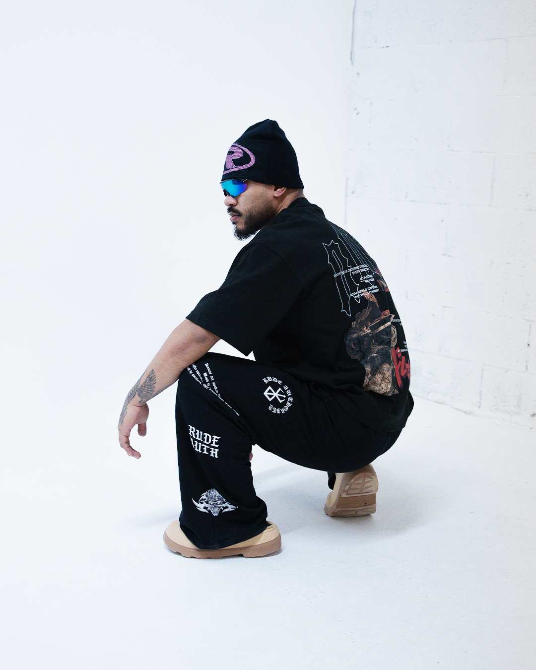 IRON PATH WIDE LEG SWEATPANTS