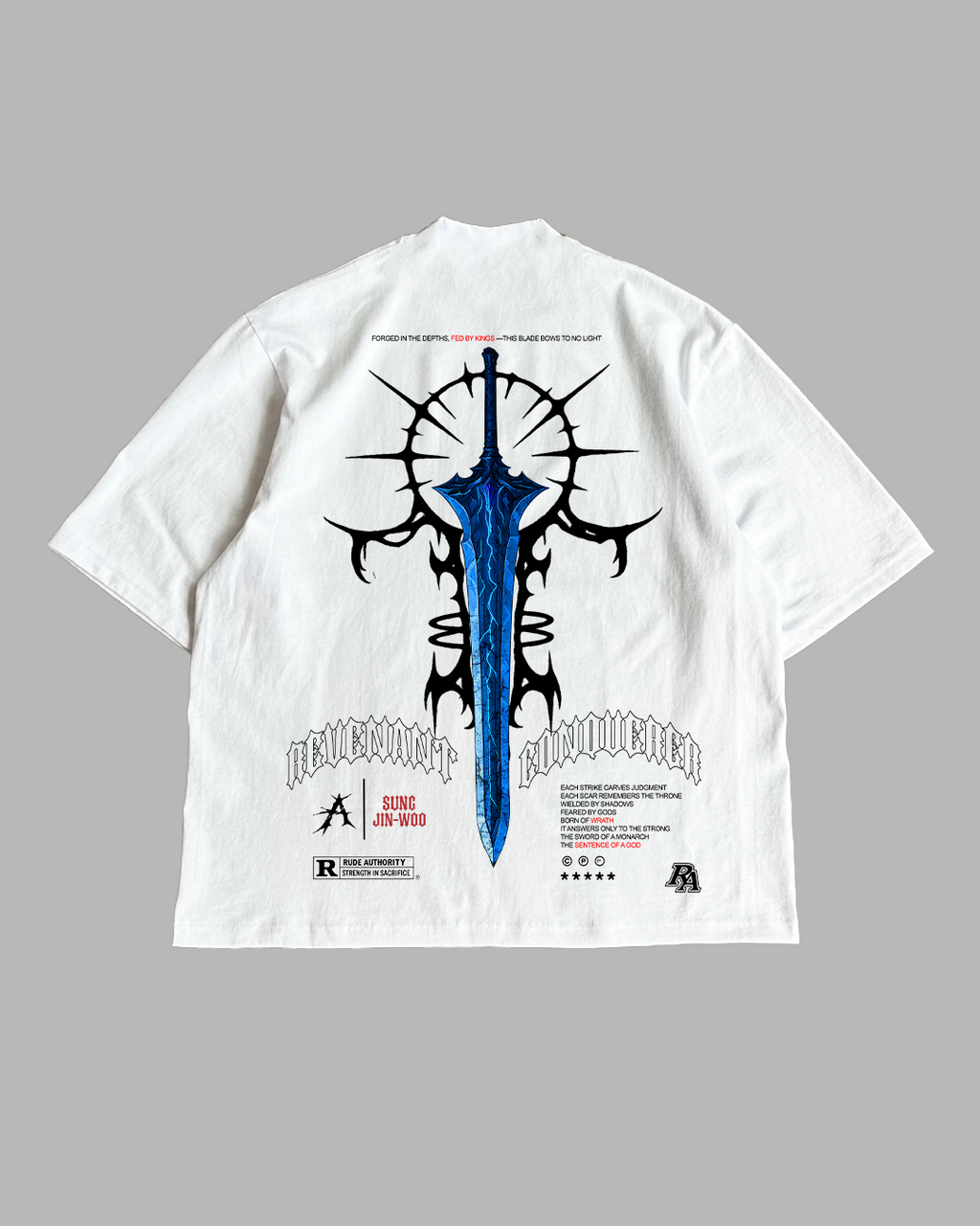 CONQUERERS SWORD PREMIUM OVERSIZED TEE