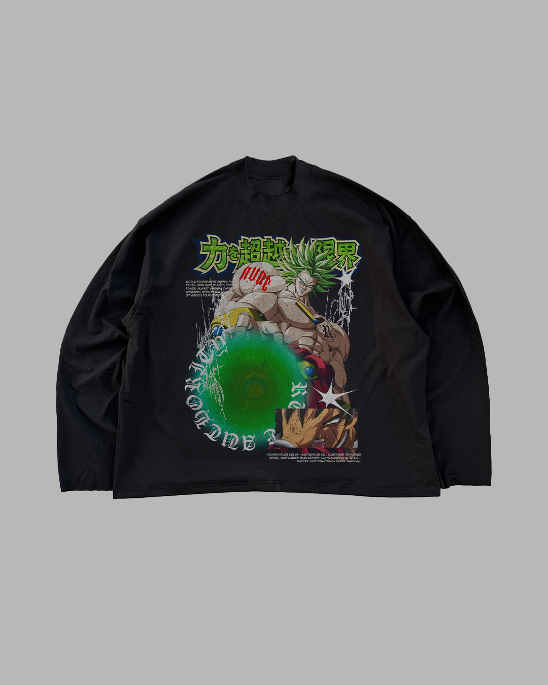 POWER NEVER YIELDS - OVERSIZED LONG SLEEVE
