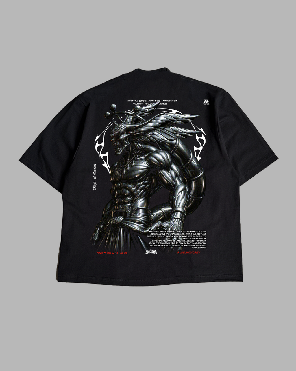 WHEEL OF CURSES 'PREMIUM' OVERSIZED TEE