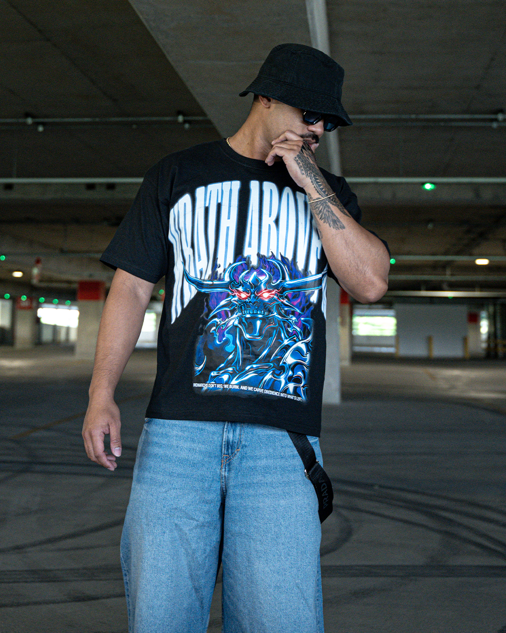 WRATH ABOVE ALL ESSENTIALS OVERSIZED TEE