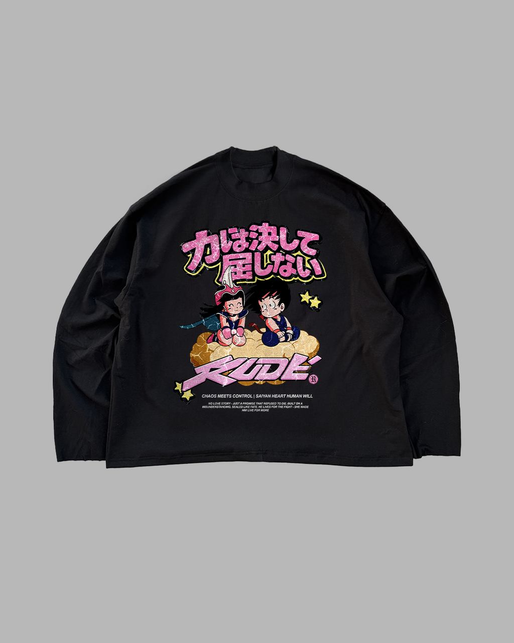POWER NEVER YIELDS - OVERSIZED LONG SLEEVE