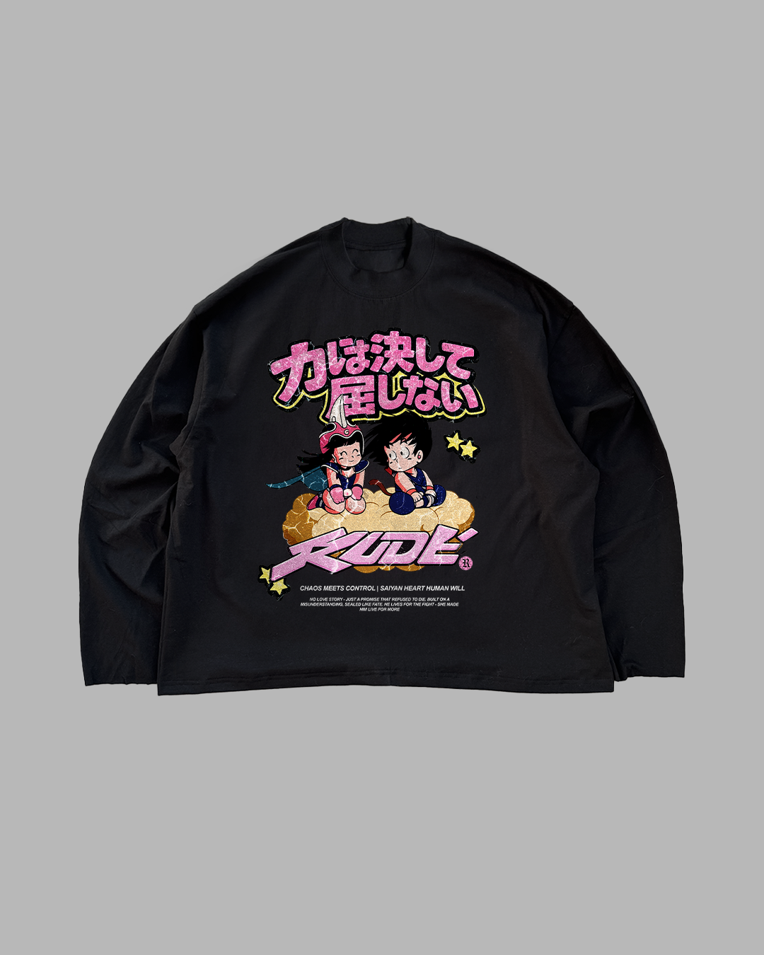 POWER NEVER YIELDS - OVERSIZED LONG SLEEVE