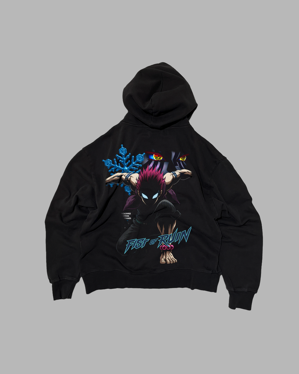 BLOOD PAIN ASHES 'PERFORMANCE' DROP SHOULDER HOODIE