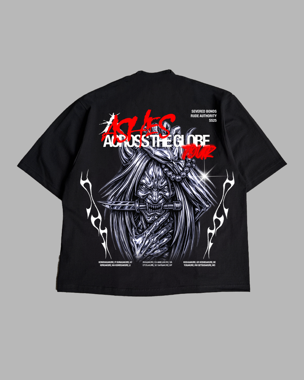ASHES TOUR  *CHROME PREMIUM OVERSIZED TEE * LIMITED EDITION
