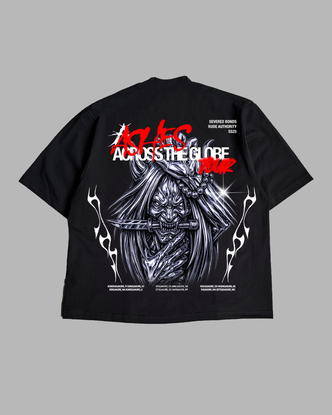 ASHES TOUR  *CHROME PREMIUM OVERSIZED TEE * LIMITED EDITION