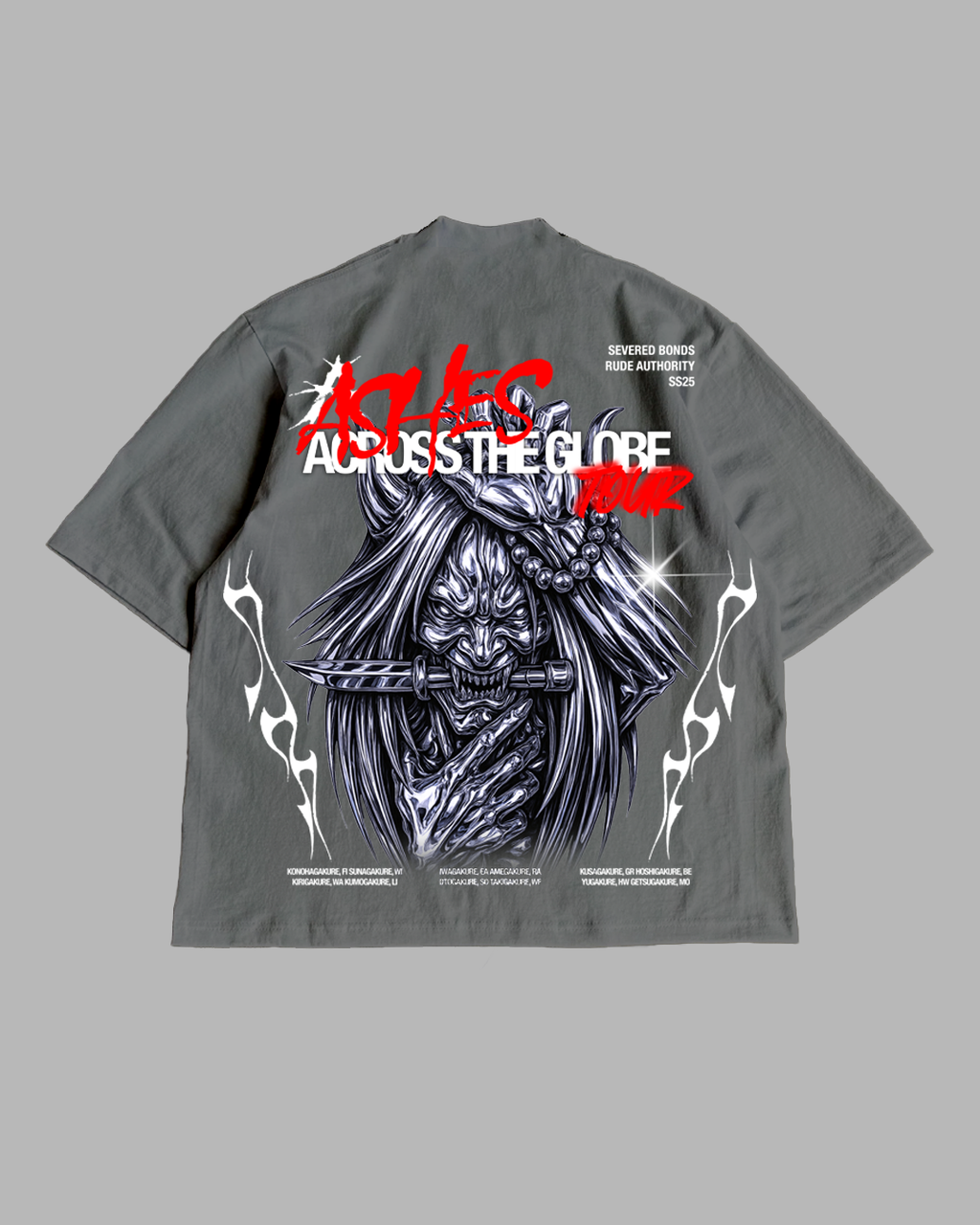 ASHES TOUR  *CHROME PREMIUM OVERSIZED TEE * LIMITED EDITION