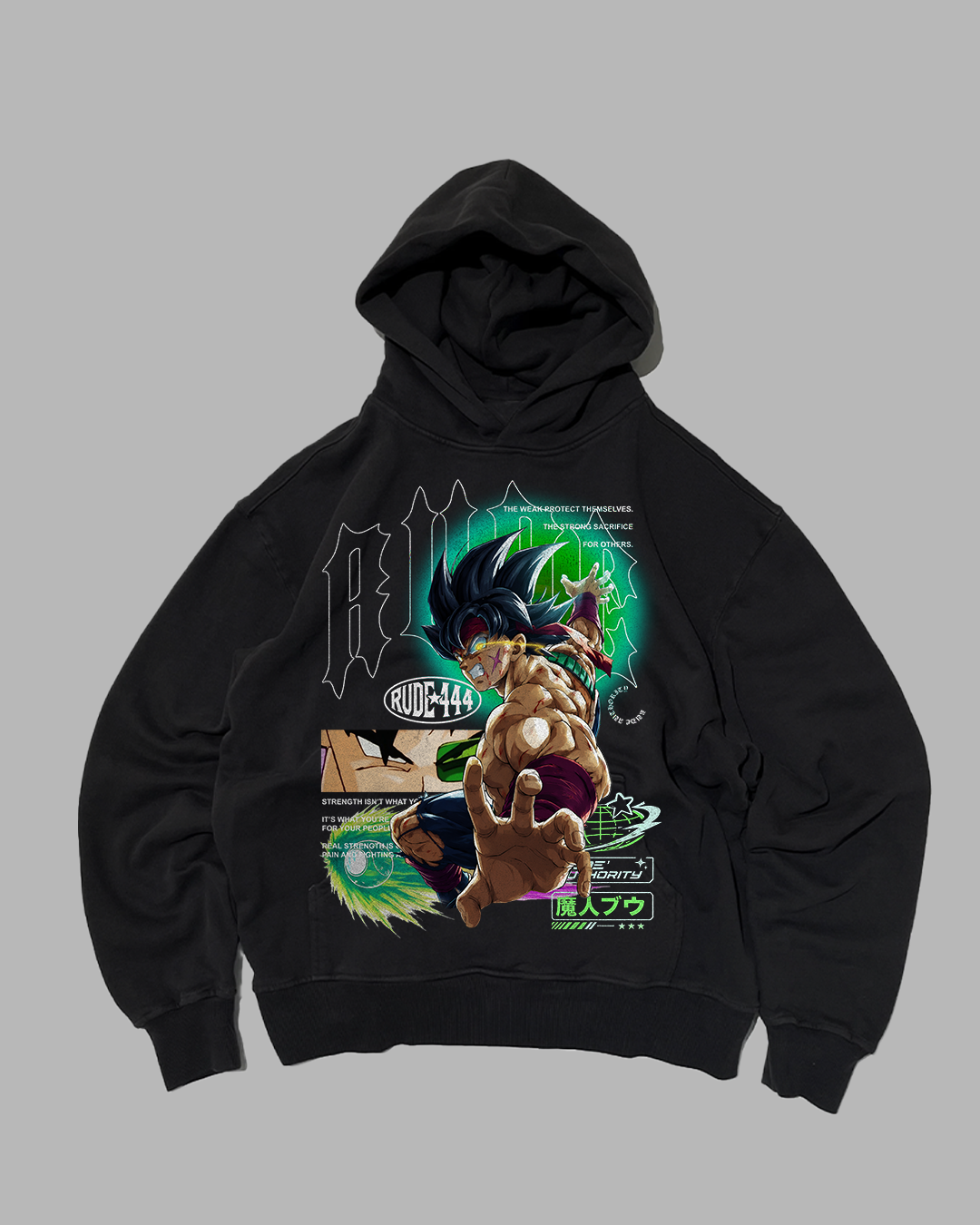 THERE ARE NO HEROES COMING 'PERFORMANCE' DROP SHOULDER HOODIE