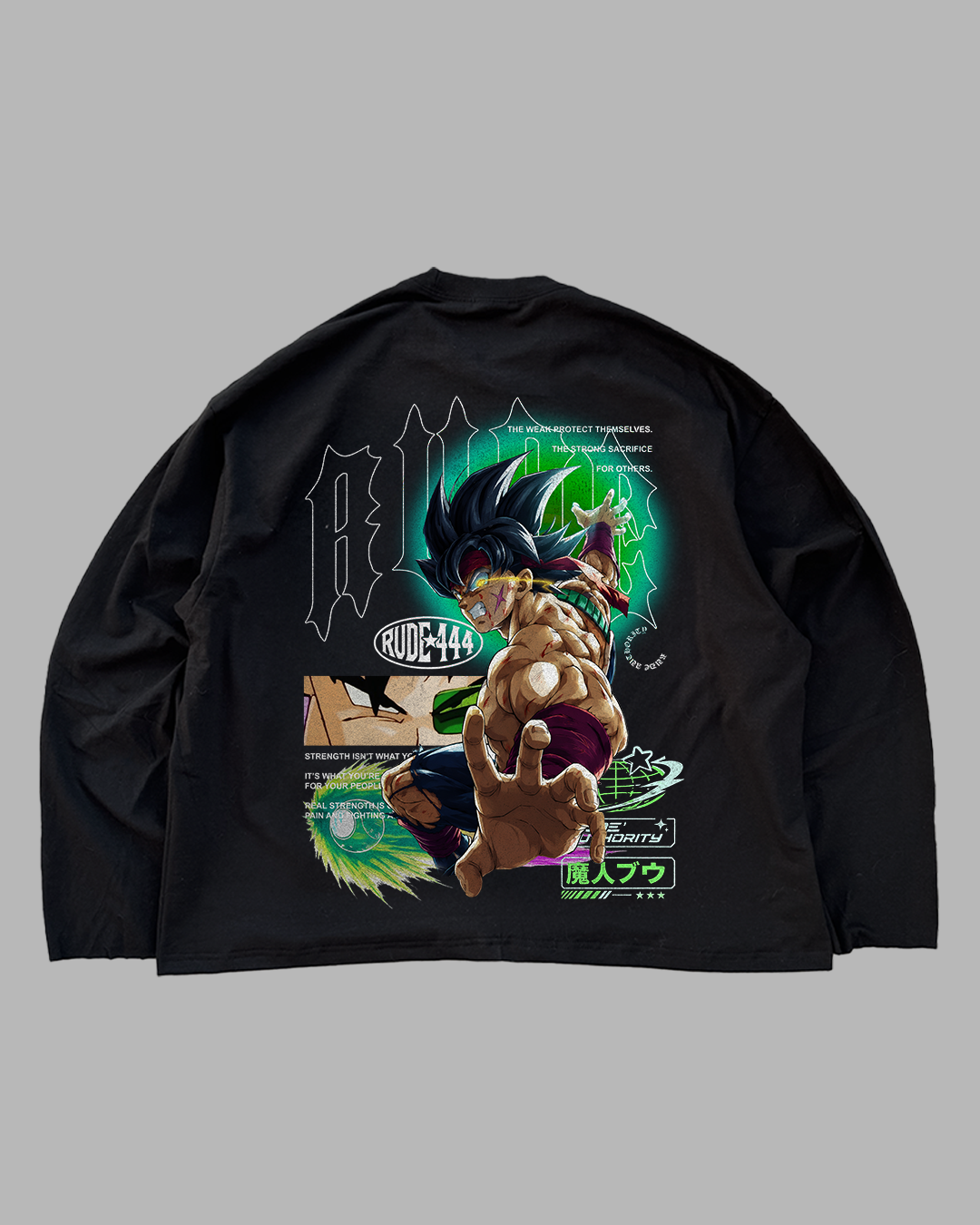 THERE ARE NO HEROES COMING - OVERSIZED LONG SLEEVE