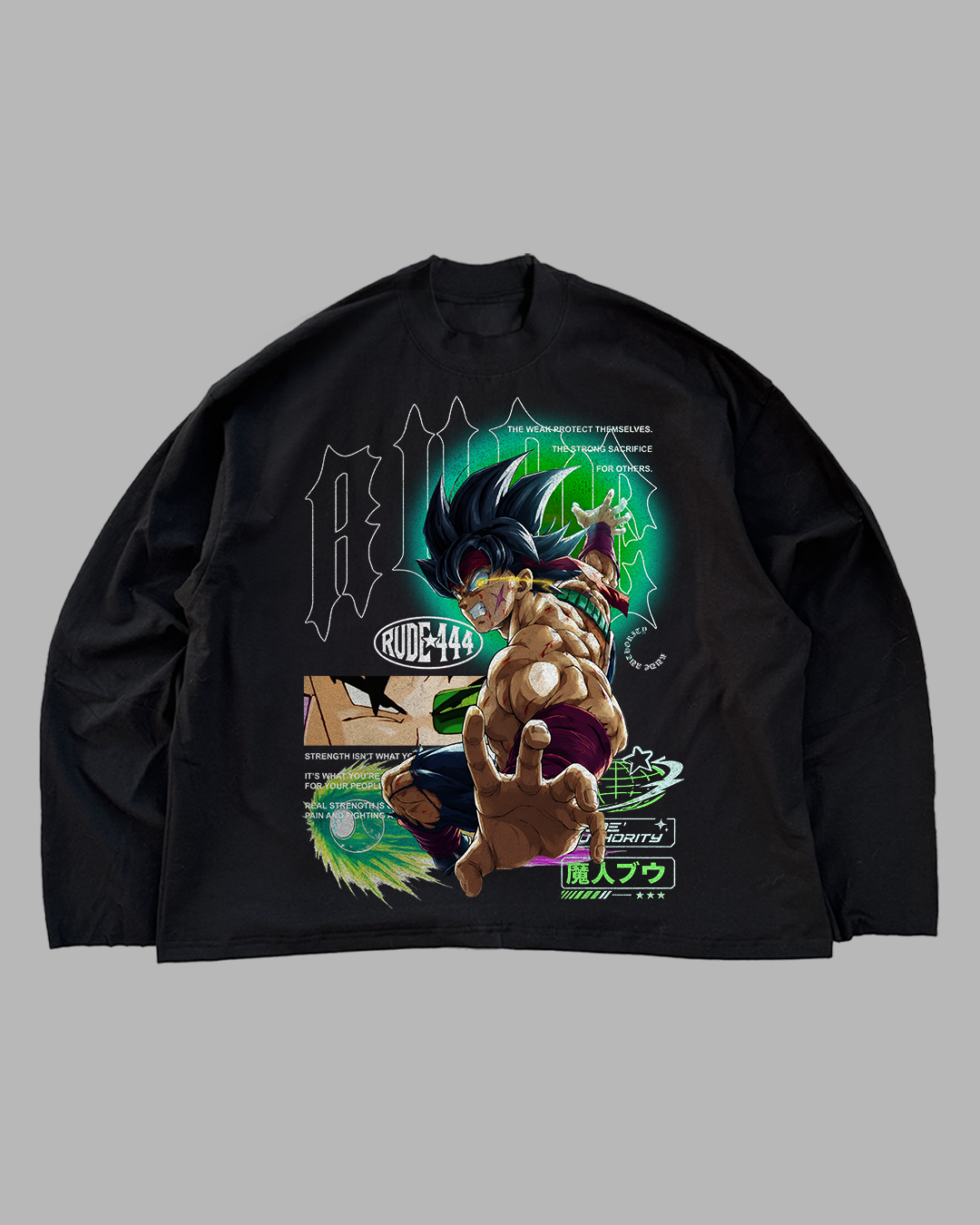 THERE ARE NO HEROES COMING - OVERSIZED LONG SLEEVE