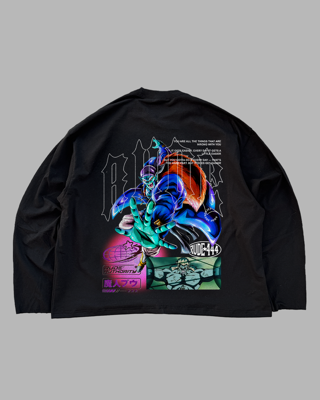 THERE ARE NO HEROES COMING - OVERSIZED LONG SLEEVE