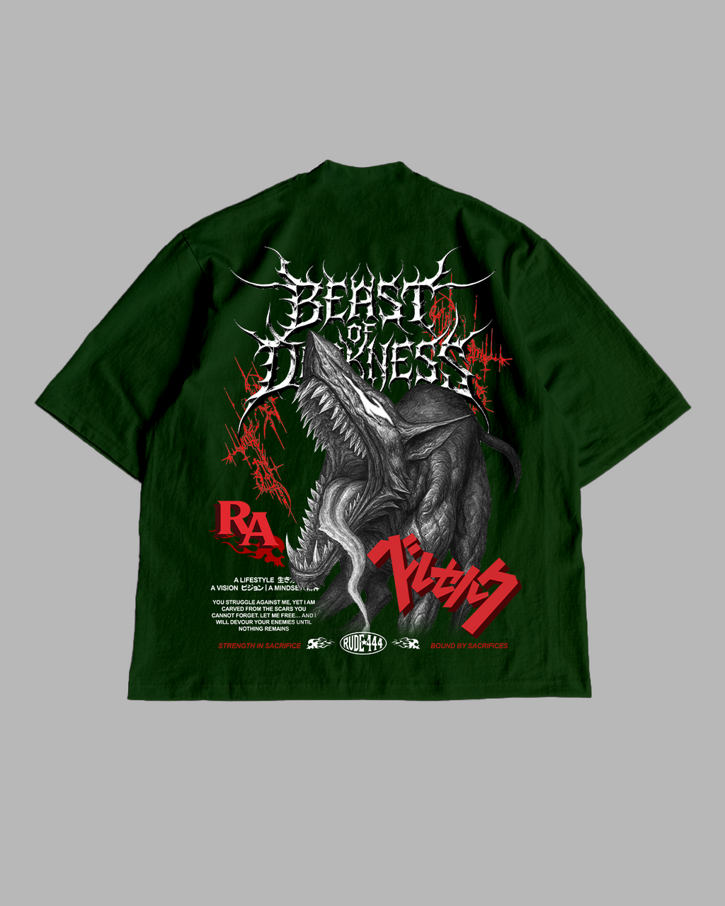 BEAST OF DARKNESS 'PREMIUM' OVERSIZED TEE