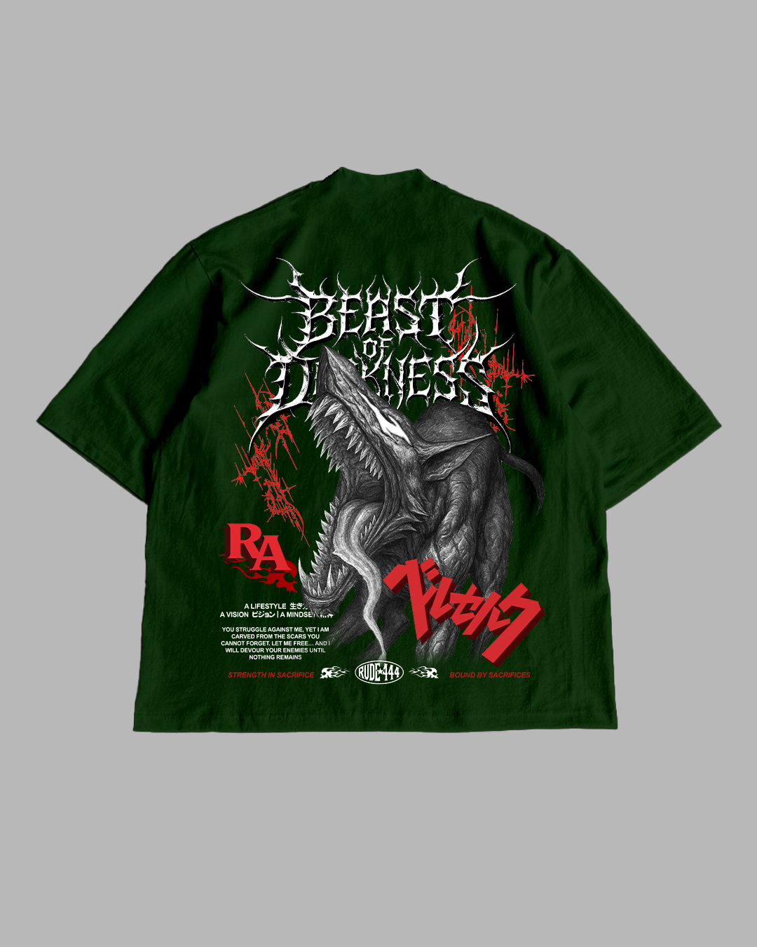 BEAST OF DARKNESS 'PREMIUM' OVERSIZED TEE