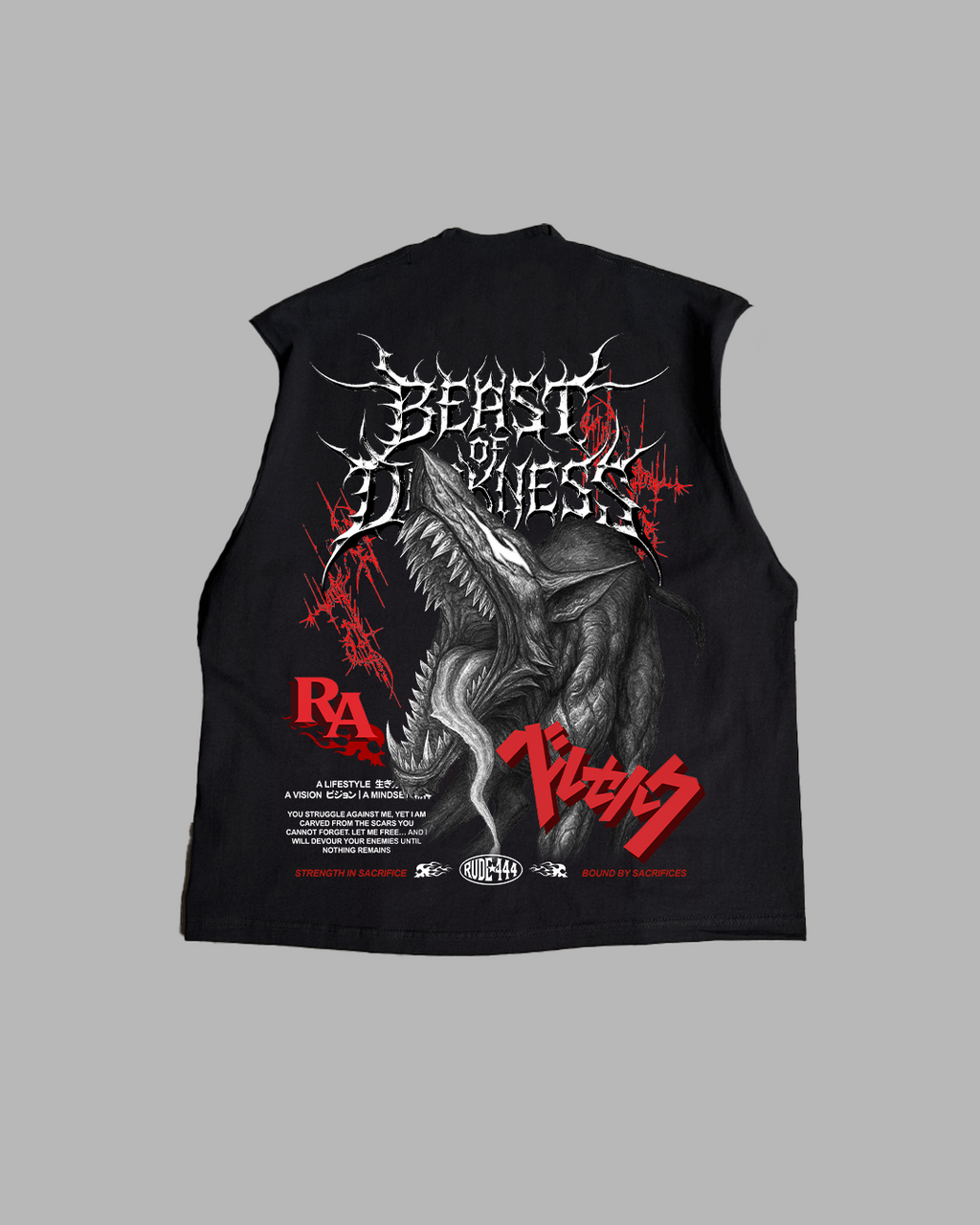 BEAST OF DARKNESS 'PREMIUM' OVERSIZED TEE