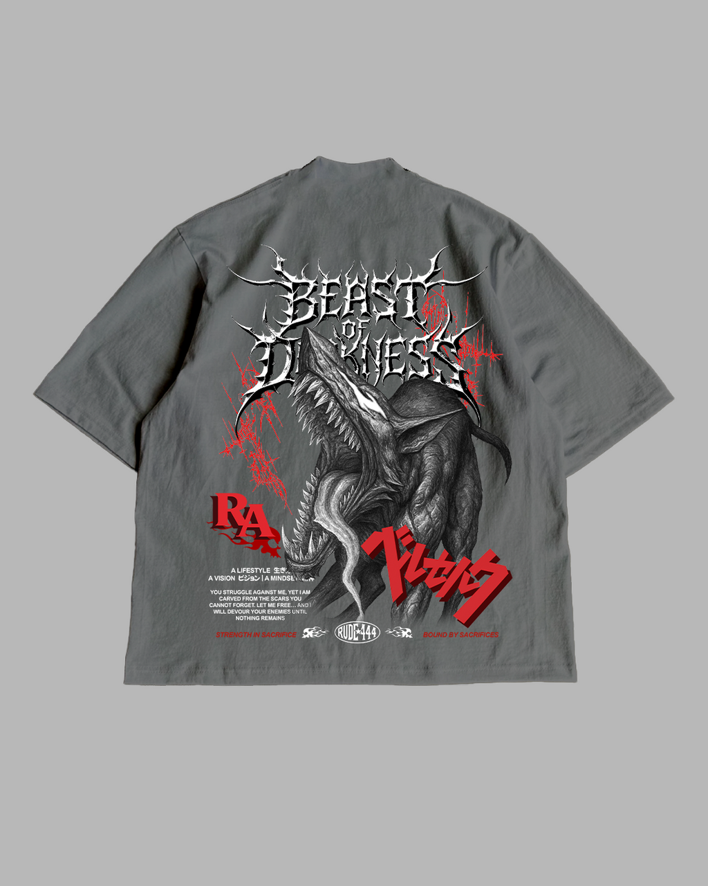 BEAST OF DARKNESS 'PREMIUM' OVERSIZED TEE