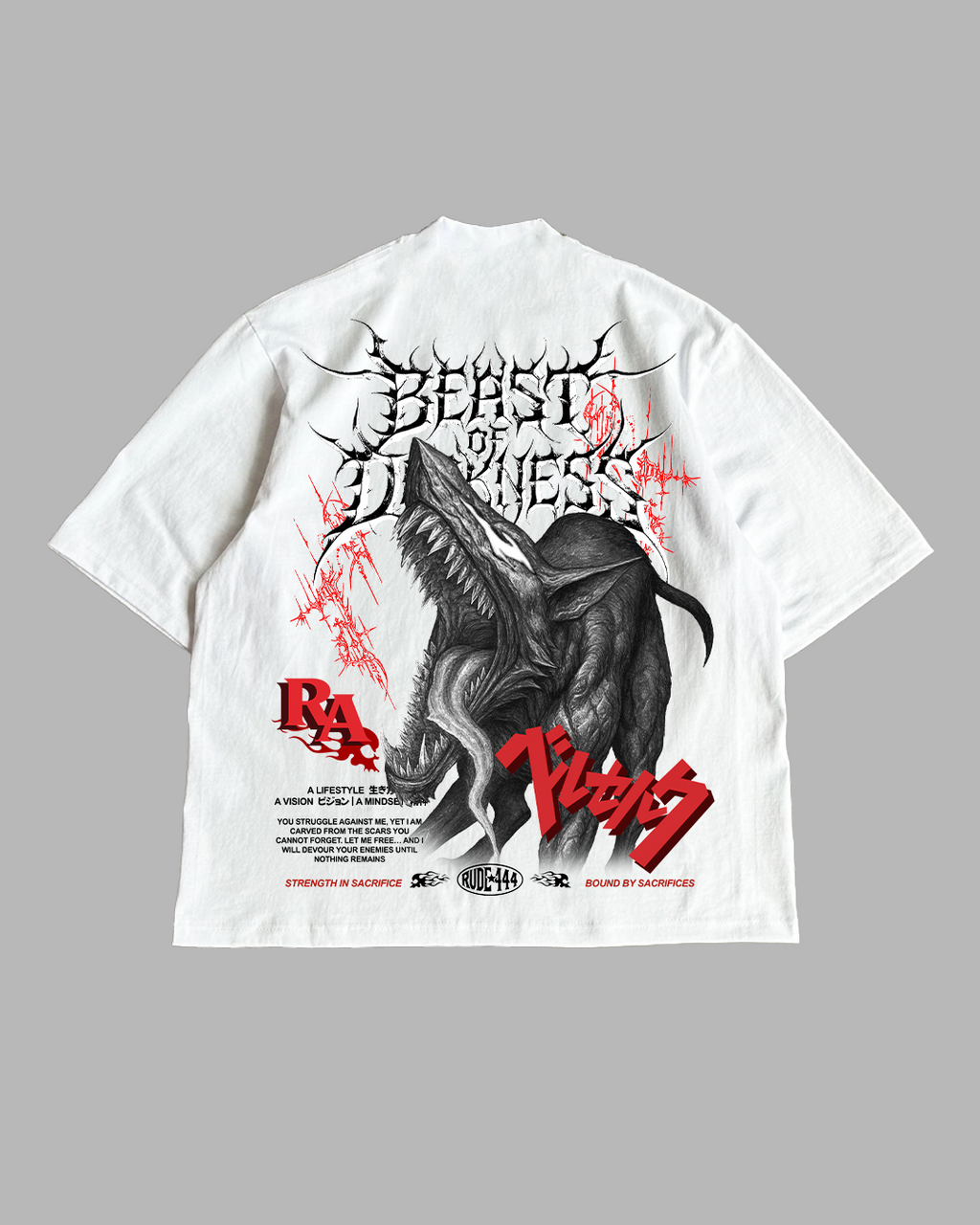 BEAST OF DARKNESS 'PREMIUM' OVERSIZED TEE