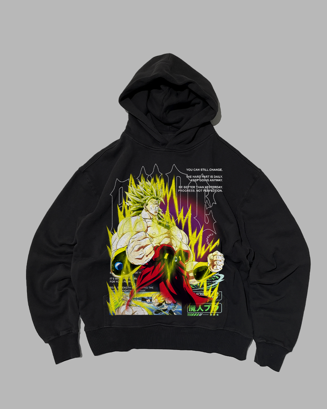 THERE ARE NO HEROES COMING 'PERFORMANCE' DROP SHOULDER HOODIE