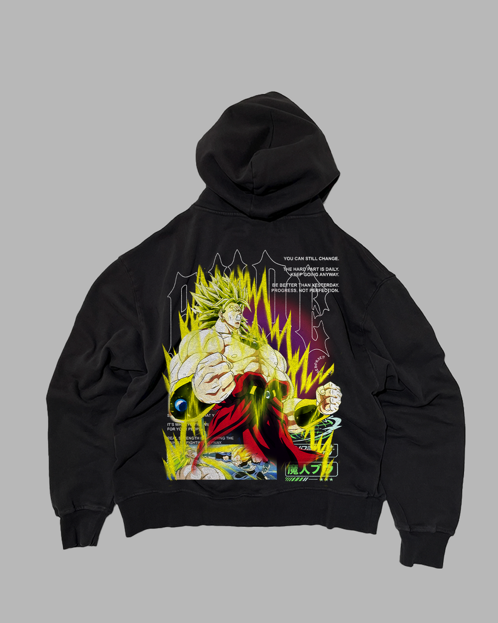 THERE ARE NO HEROES COMING 'PERFORMANCE' DROP SHOULDER HOODIE