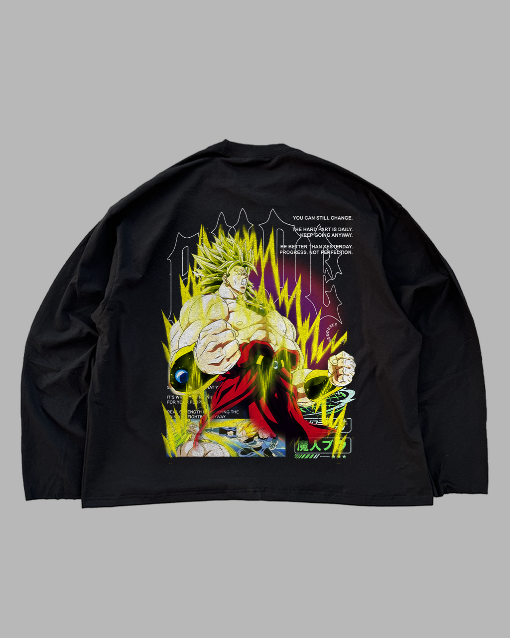 THERE ARE NO HEROES COMING - OVERSIZED LONG SLEEVE
