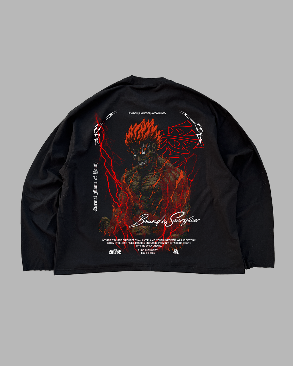 ETERNAL FLAME 'PREMIUM' OVERSIZED LONG SLEEVE