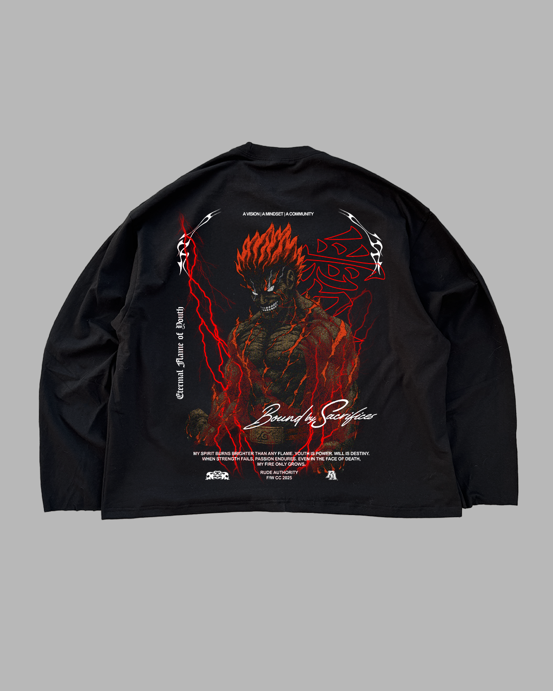 ETERNAL FLAME 'PREMIUM' OVERSIZED LONG SLEEVE