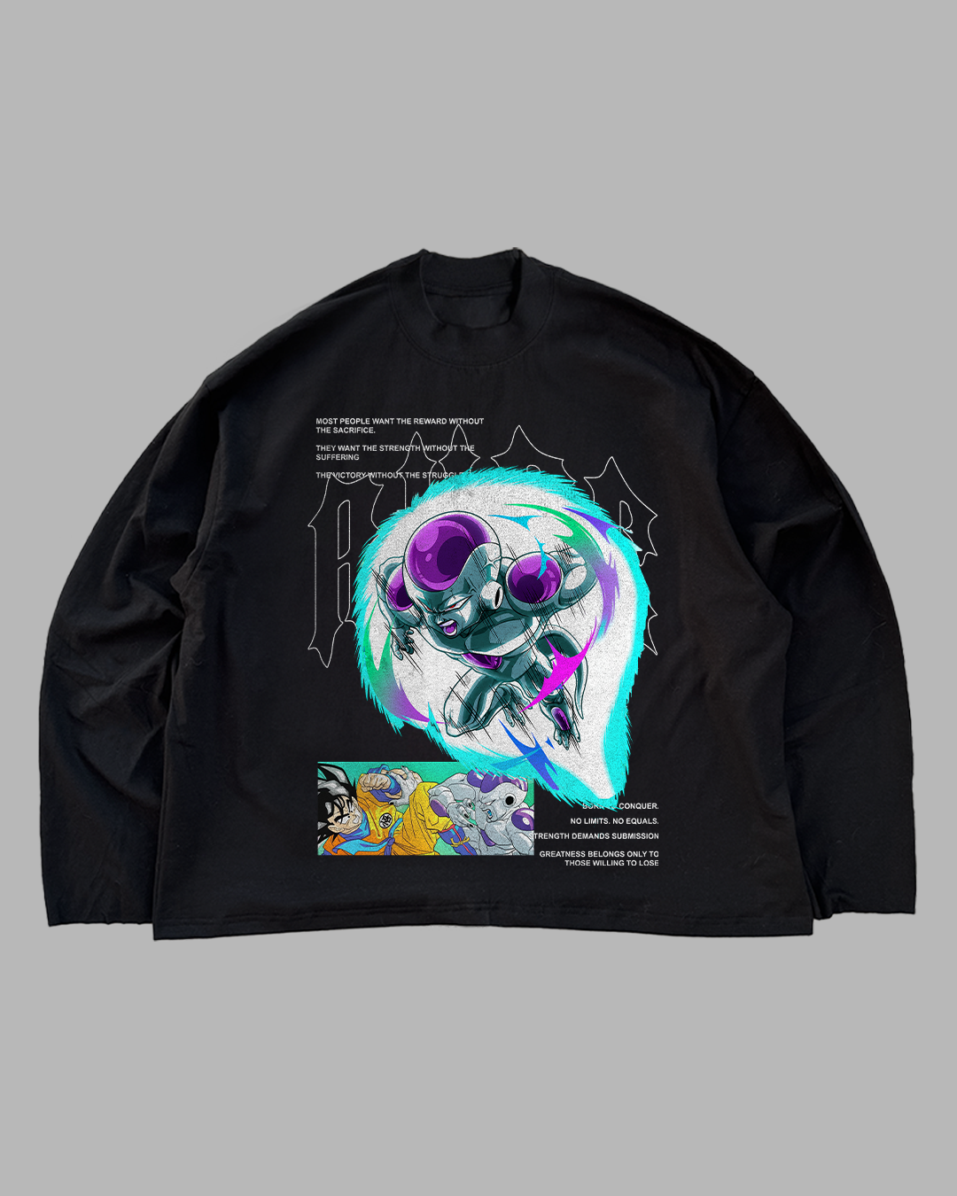 THERE ARE NO HEROES COMING - OVERSIZED LONG SLEEVE