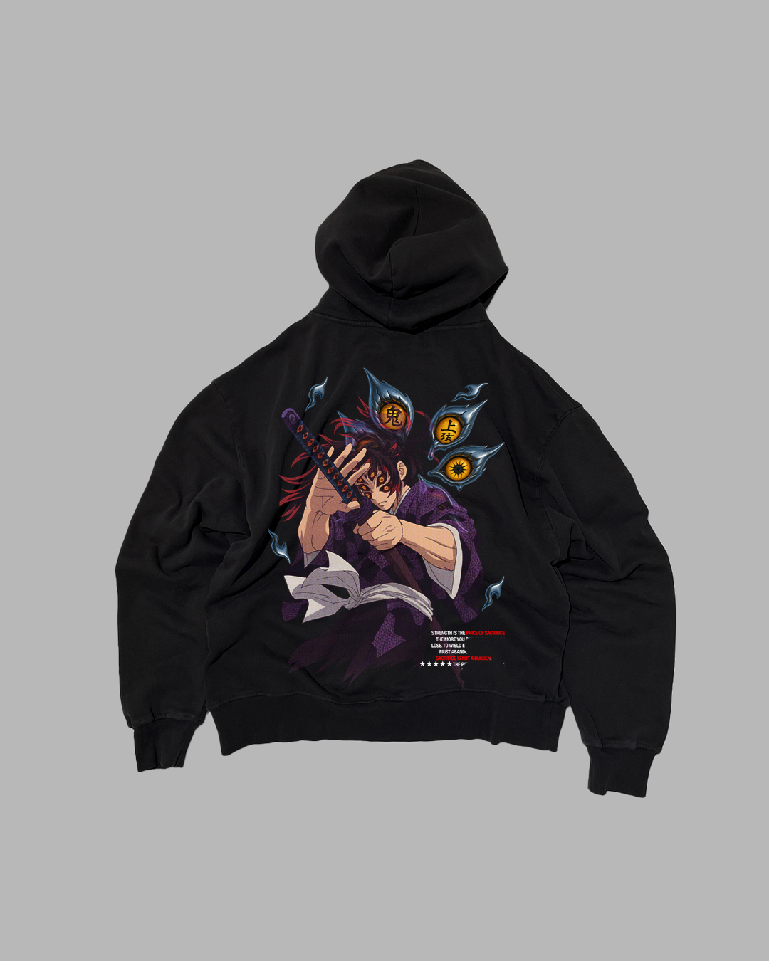 BLOOD PAIN ASHES 'PERFORMANCE' DROP SHOULDER HOODIE