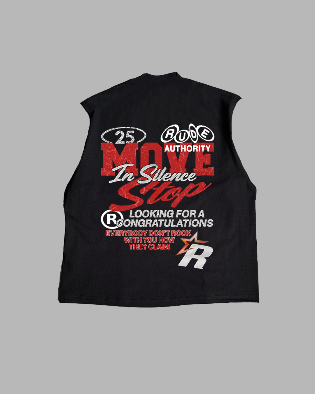 MOVE IN SILENCE 'PREMIUM' OVERSIZED BOX TEE