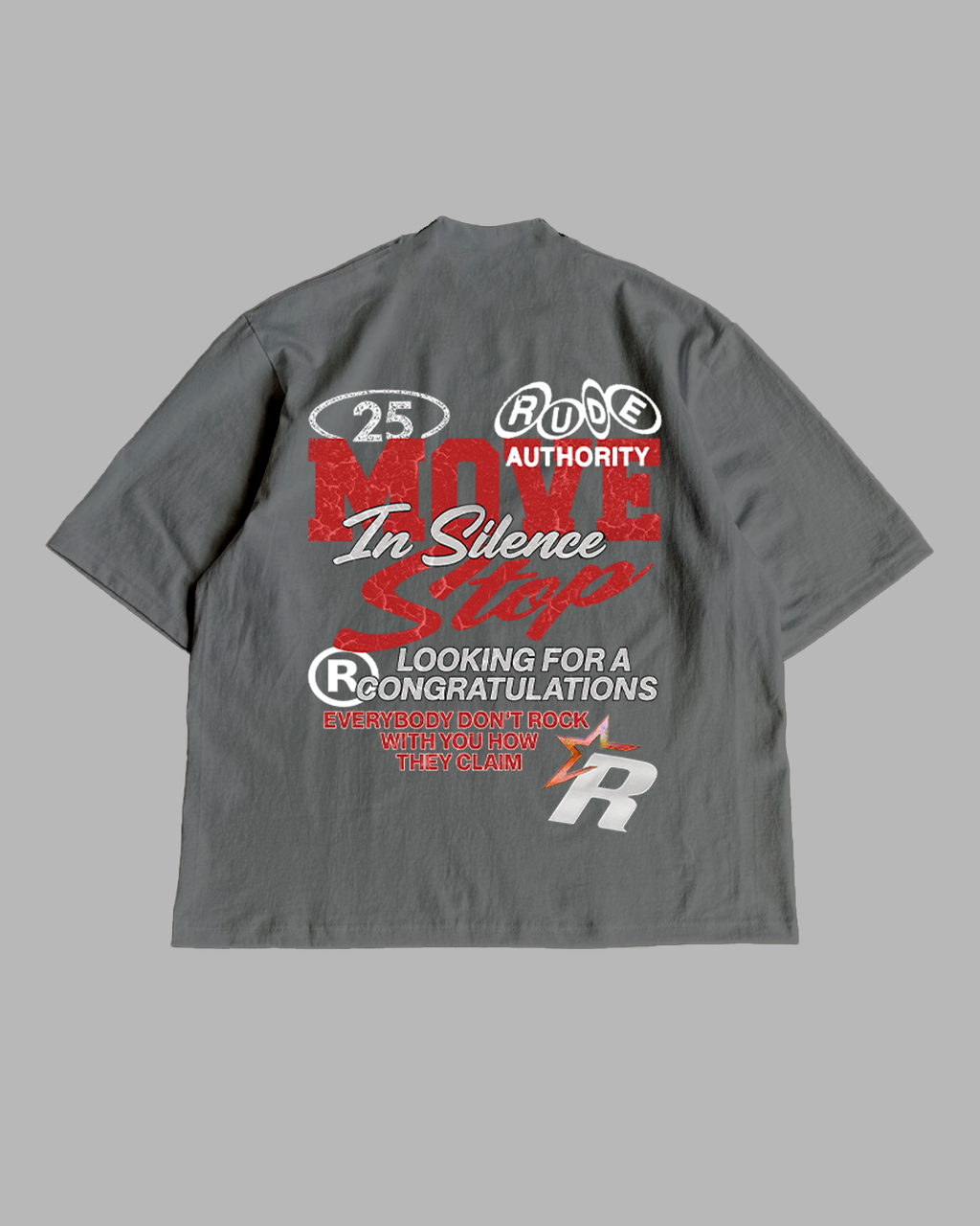 MOVE IN SILENCE 'PREMIUM' OVERSIZED BOX TEE