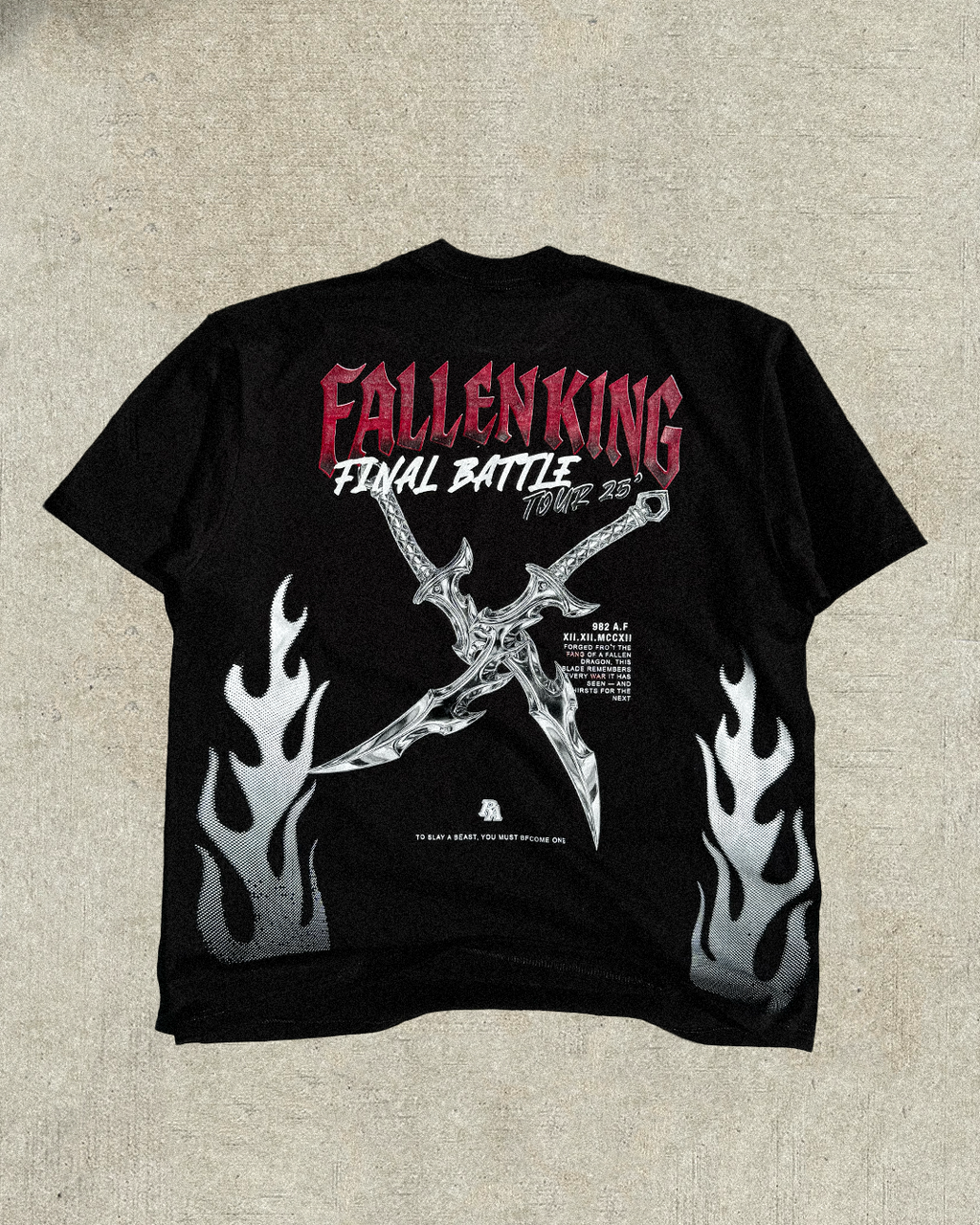 FALLEN KING PREMIUM OVERSIZED TEE